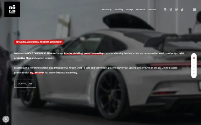 BOLD Car Works Riga — auto detailing studija